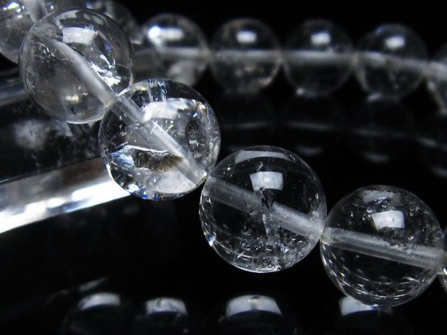 アイリスクォーツ 虹入り レインボー水晶 ブレスレット 12mm [T303-1580]