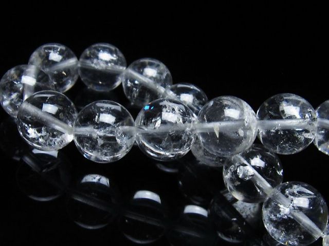 アイリスクォーツ 虹入り レインボー水晶 ブレスレット 12mm [T303-1587]