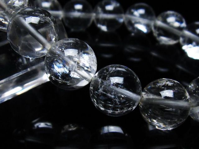 アイリスクォーツ 虹入り レインボー水晶 ブレスレット 13mm [T303-1602]