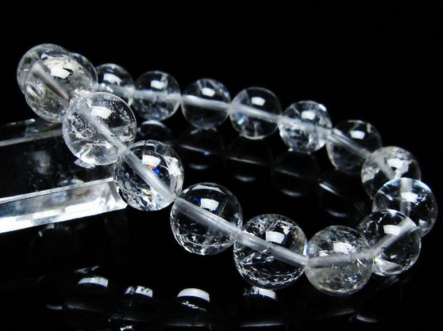 アイリスクォーツ 虹入り レインボー水晶 ブレスレット 12mm [T303-1727]