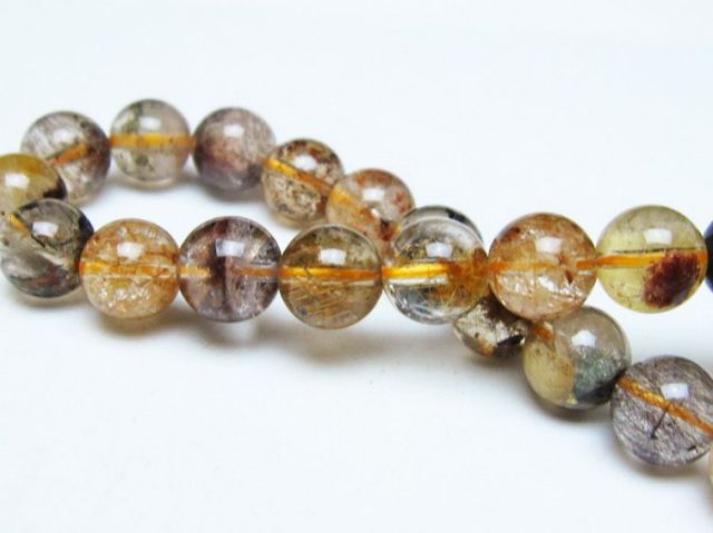 ルチル水晶ブレスレット 8mm [t308-2547]