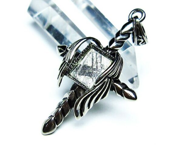 ギベオン メテオライト隕石 十字架 ロザリオ ペンダント[T309-2396]