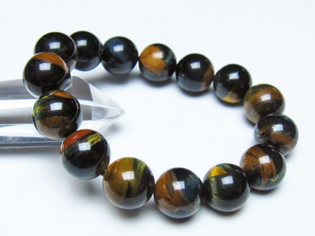 ミックスタイガーアイブレスレット 14mm [t31-6142]