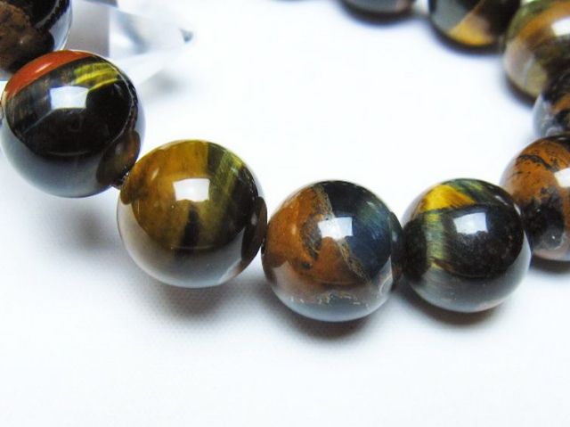 ミックスタイガーアイブレスレット 14mm [t31-6142]