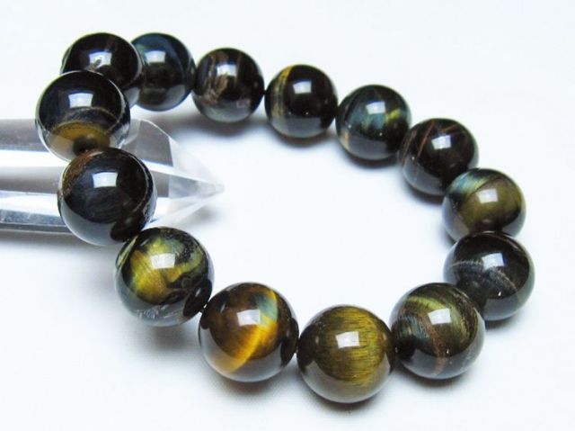 ミックスタイガーアイブレスレット 16mm [t31-6209]