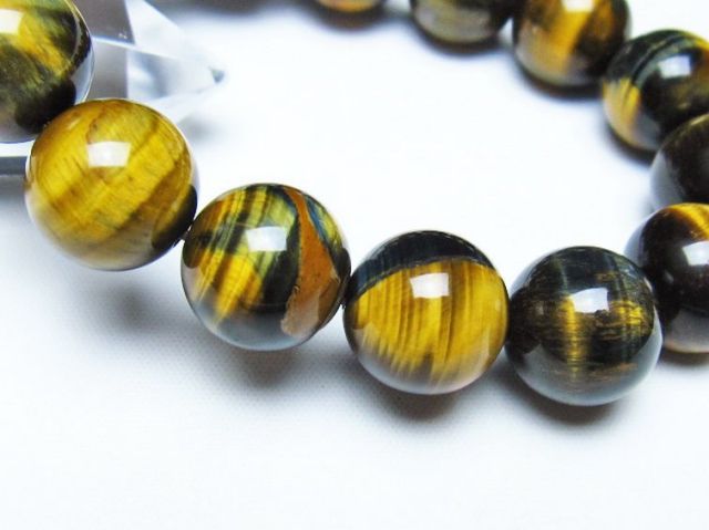 ミックスタイガーアイブレスレット 14mm [t31-6289]