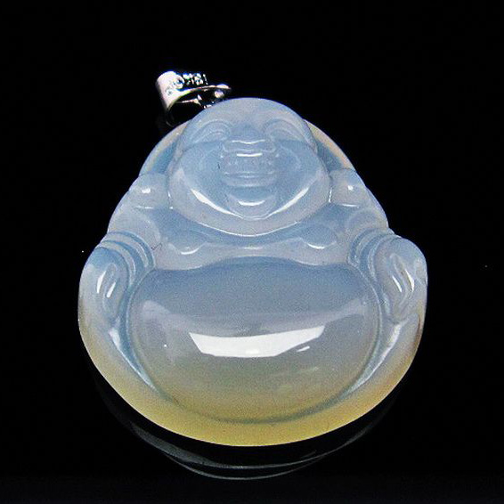 アゲート 布袋様 ペンダント[T314-3423]