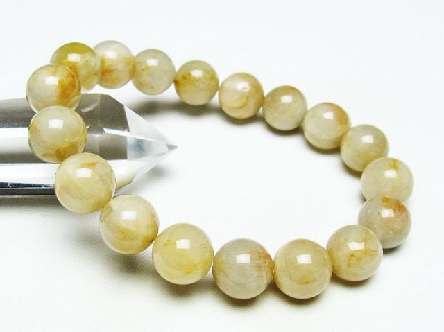 パワーストーン 天然石 ラビットヘアールチルブレスレット 12mm [T316  