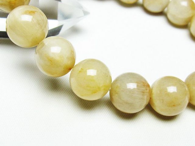 パワーストーン 天然石 ラビットヘアールチルブレスレット 12mm [T316  