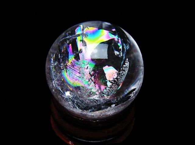 虹入りヒマラヤ水晶丸玉 25mm [T317-5050]