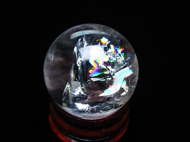 虹入りヒマラヤ水晶丸玉 26mm [t317-5364]