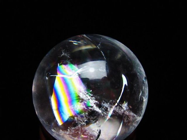 虹入りヒマラヤ水晶丸玉 25mm [t317-5372]