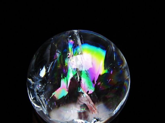 虹入りヒマラヤ水晶丸玉 25mm [t317-5408]