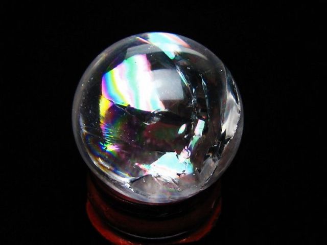 虹入りヒマラヤ水晶丸玉 27mm [t317-5409]