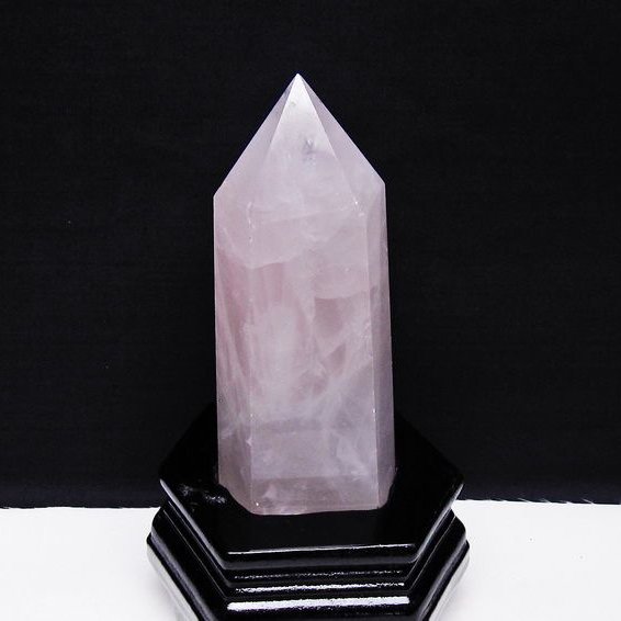 パワーストーン 天然石 ローズクォーツ六角柱[T332-5693]