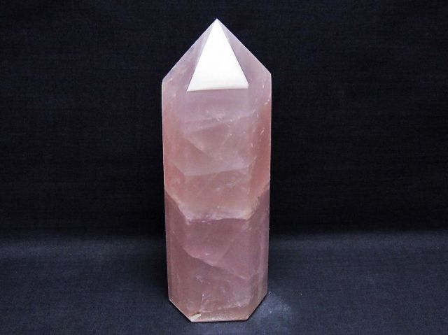 パワーストーン 天然石 ローズクォーツ六角柱[T332-5828]
