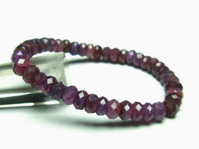 パワーストーン 天然石 ルビーブレスレット 7mm [T336-8821] 