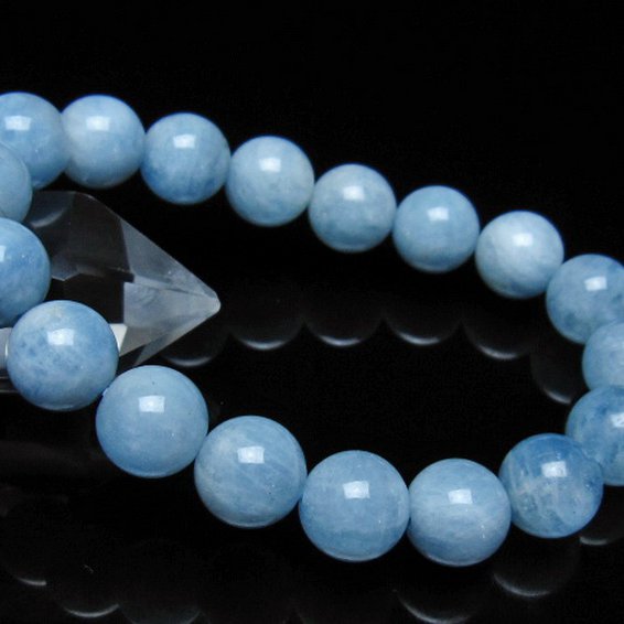 アクアマリン　ブレスレット　7mm ⭐︎【高級】天然 アクアマリン ブレスレット 11.2mm