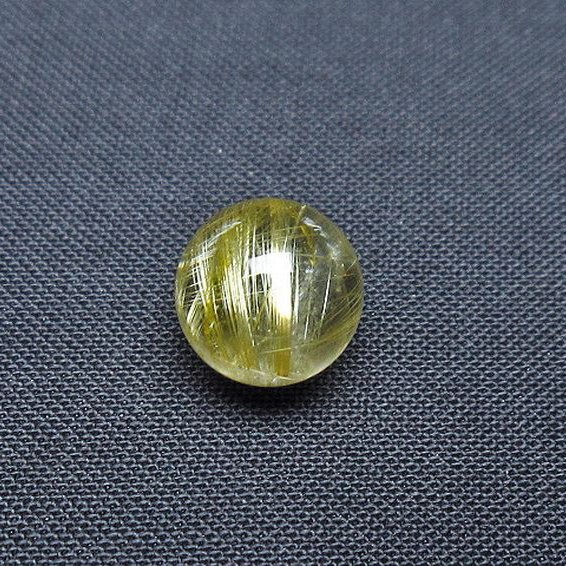 ゴールドタイチンルチル入り水晶丸玉 10mm [T355-1244]