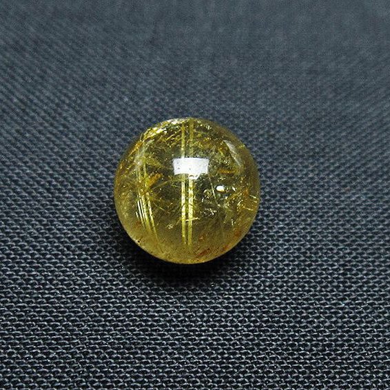 ゴールドタイチンルチル入り水晶丸玉 10mm [T355-1431]