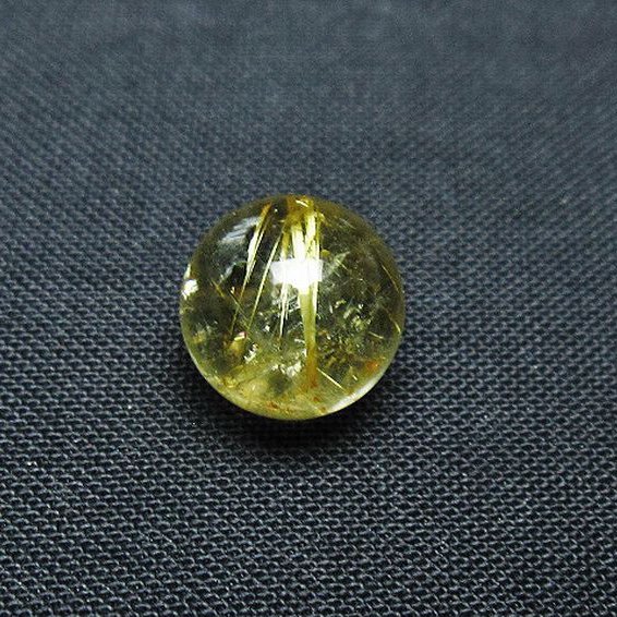 ゴールドタイチンルチル入り水晶丸玉 10mm [T355-1436]