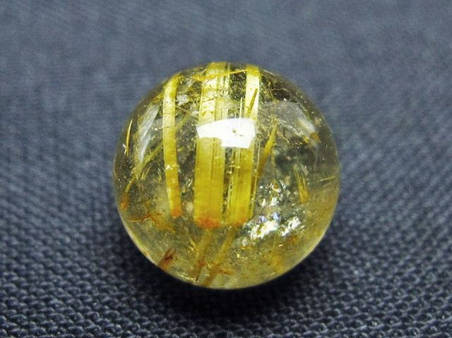 ゴールドタイチンルチル入り水晶丸玉 10mm [t355-1612]