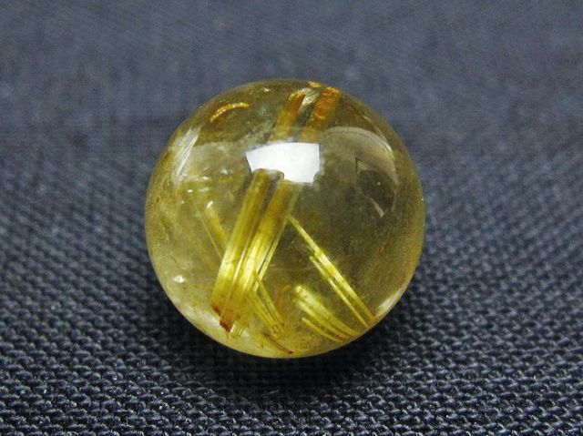 ゴールドタイチンルチル入り水晶丸玉 10mm [t355-1616]