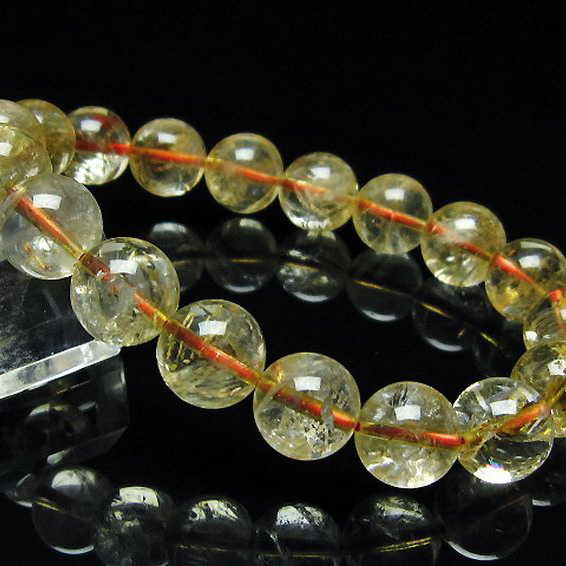 虹入りシトリンブレスレット11mm[T366-10851]