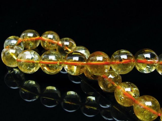 パワーストーン 天然石 虹入りシトリンブレスレット10mm[T366-11945]2枚目