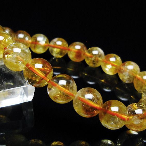 虹入りシトリンブレスレット 10mm [t366-13640]