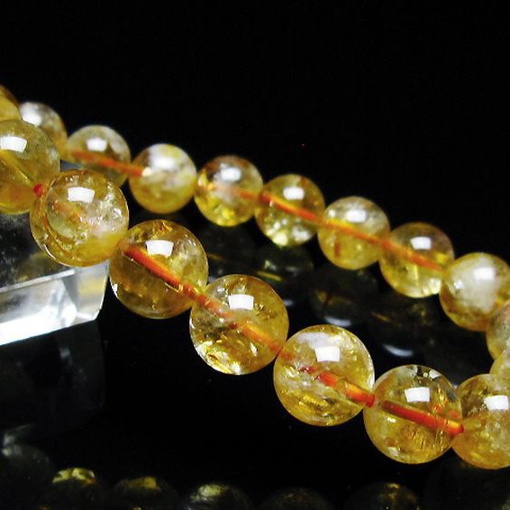 虹入りシトリンブレスレット 10mm [t366-13674]