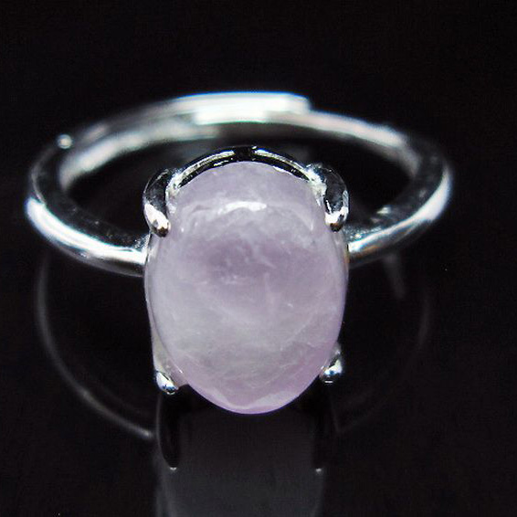 パワーストーン 天然石 クンツァイト指輪(14号)[T368-10193]