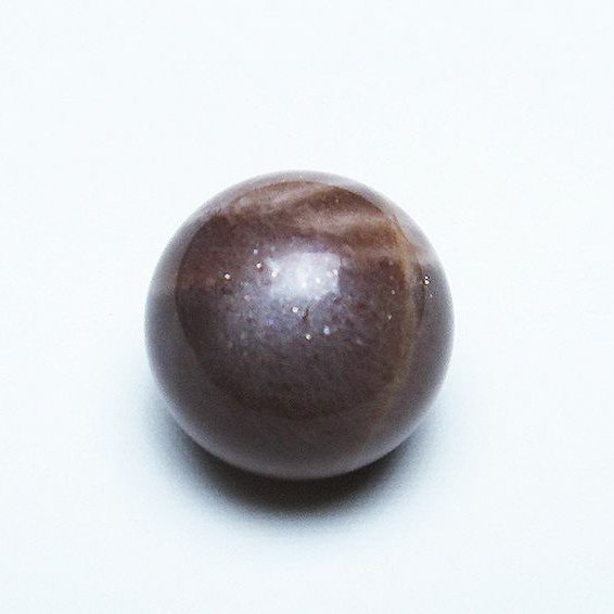 オレンジ ムーンストーン 丸玉 17mm [T371-2814]
