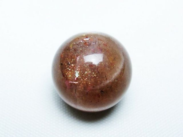 パワーストーン 天然石 オレンジ ムーンストーン 丸玉 15mm [T371-3167]