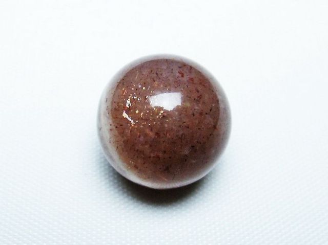 オレンジ ムーンストーン 丸玉 15mm [T371-3184]
