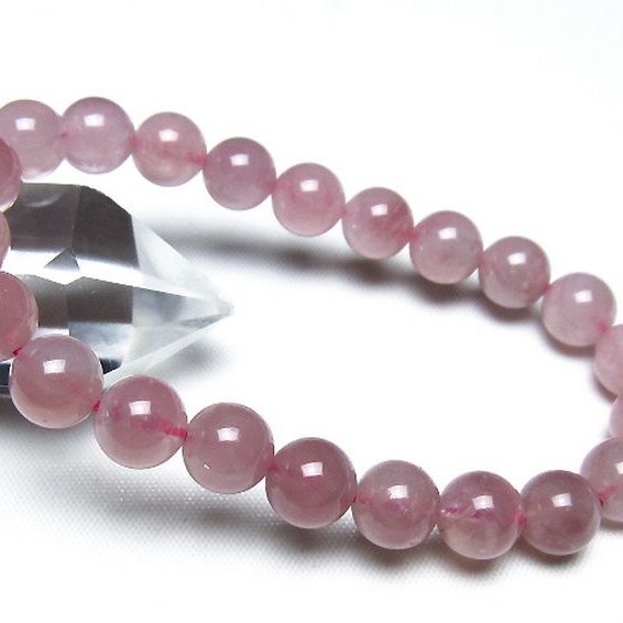 ローズクォーツブレスレット 9mm [t373-7062]