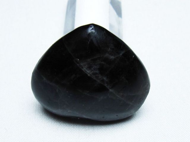 モリオン 純天然 黒水晶 ハート 置物[T375-4563]
