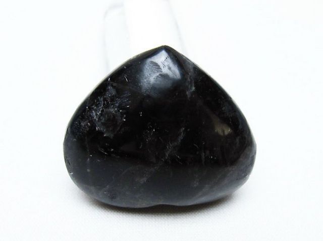 モリオン 純天然 黒水晶 ハート 置物[T375-4682]