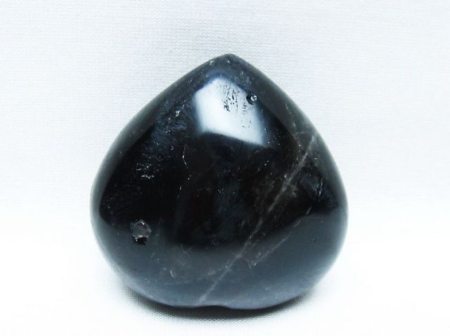 モリオン 純天然 黒水晶 ハート 置物[T375-5155]