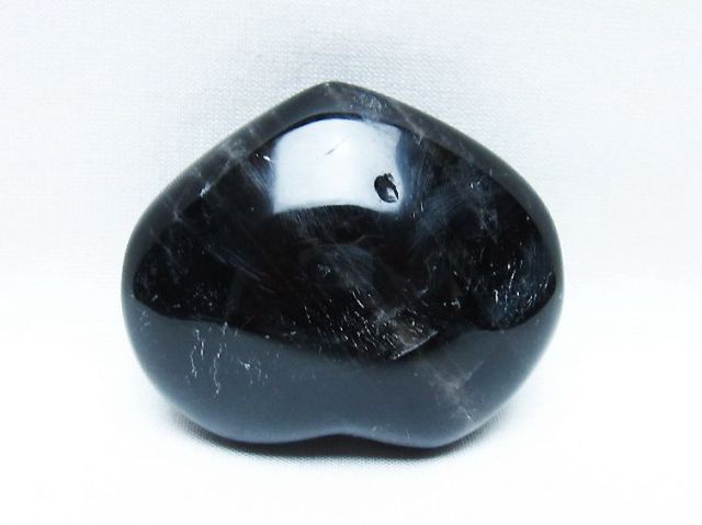 モリオン 純天然 黒水晶 ハート 置物 [t375-5211]