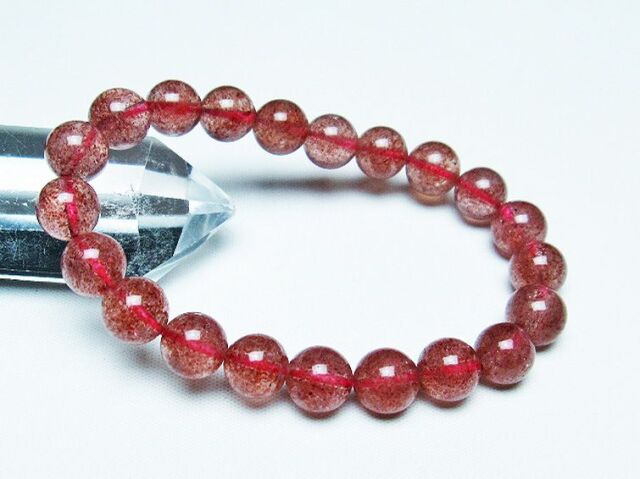 パワーストーン 天然石 アフリカンストロベリークォーツブレスレット  