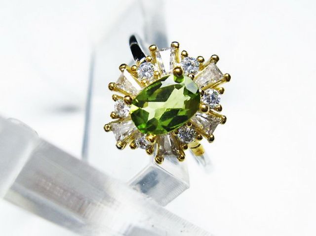パワーストーン 天然石 ペリドット指輪(14号)[T382-4136]3枚目