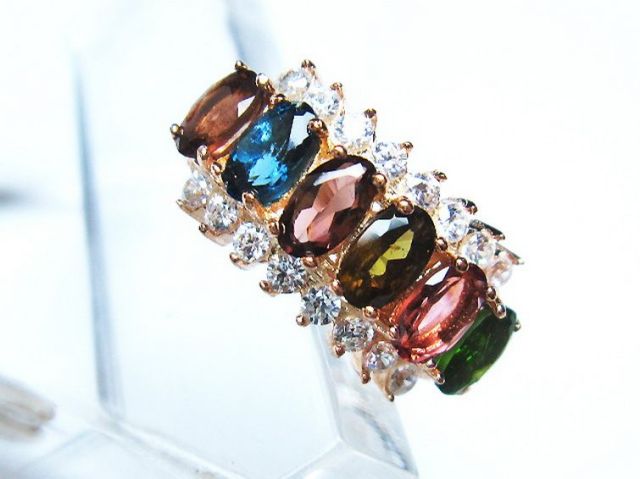 bellis カラフルトルマリン　13号 トルマリン指輪(11号) [t384-1592]