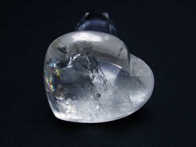 ヒマラヤ水晶ハート置物[T387-14144]