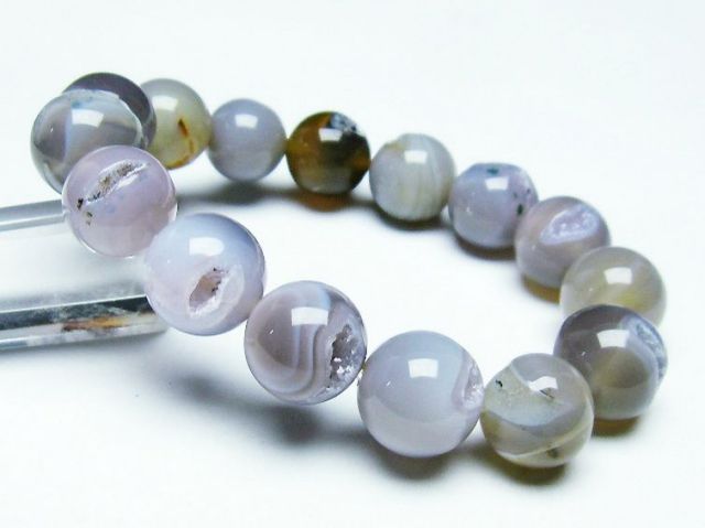 パワーストーン 天然石 アゲート笑口ブレスレット 14mm [T39-2557]1枚目