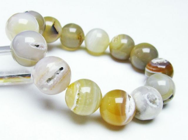 パワーストーン 天然石 アゲート笑口ブレスレット 16mm [T39-2617]1枚目