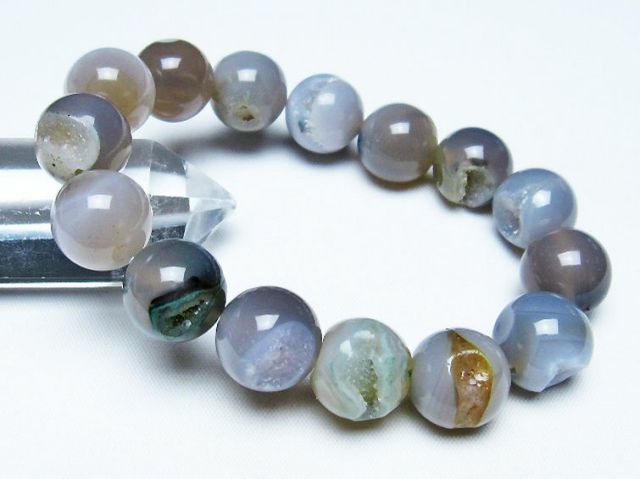 アゲート笑口ブレスレット 14mm [T39-2938]