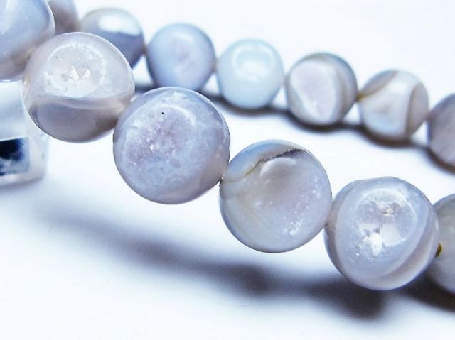 はち。様 アゲート笑口No.1199 パワーストーン 天然石 アゲート笑口ブレスレット 12mm [T39-3161]