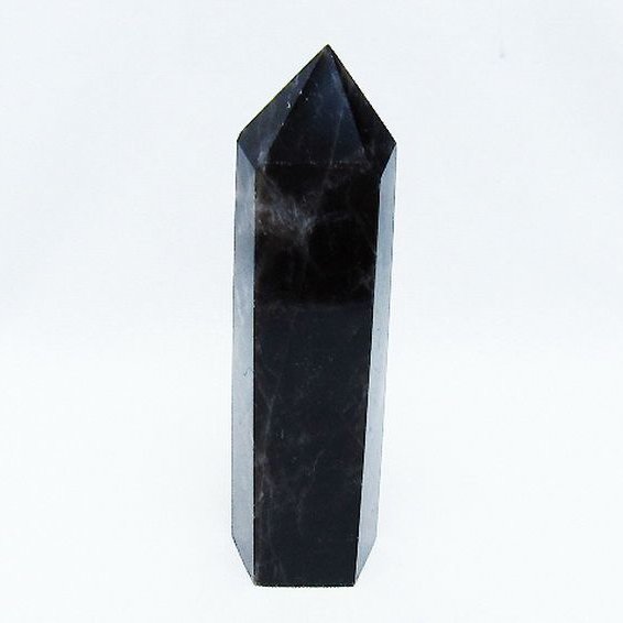 モリオン 純天然 黒水晶 六角柱 [t401-4547]
