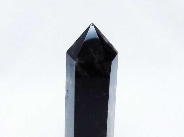 モリオン 純天然 黒水晶 六角柱 [t401-4550]
